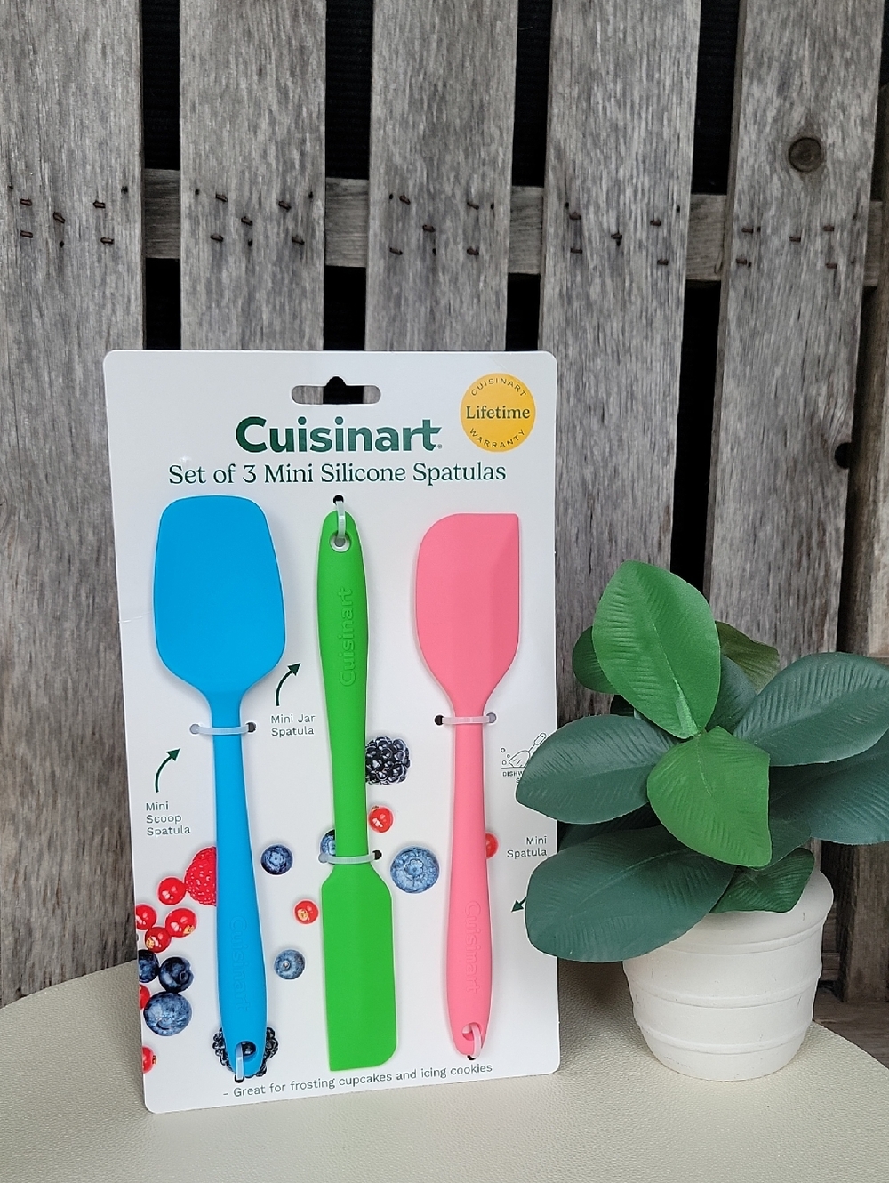 Cuisinart Mini Silicone Spatula Trio in Blue, Green & Pink